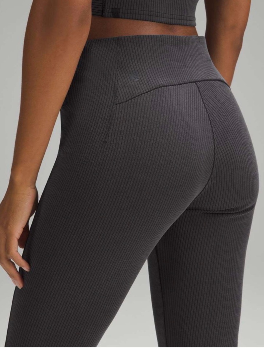 Lululemon Ribbed Softstreme Zip-Leg High-Rise cropped Pant